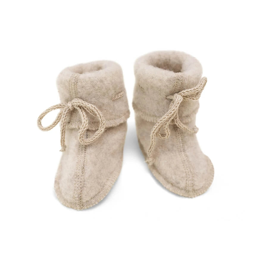Slofjes met koordje - Wol fleece - Biologisch merino wol - Engel Natur - productfoto - afbeelding 4
