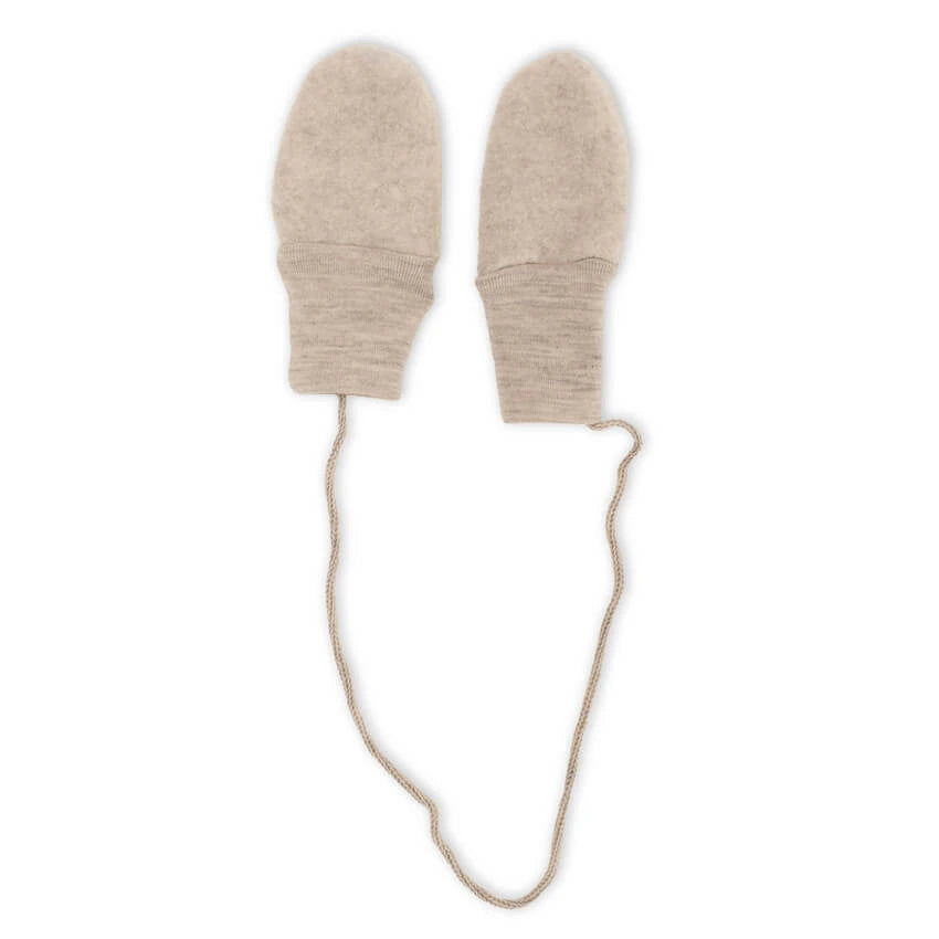Wantjes met touw - Wol fleece - Beige/Sand - Engel Natur