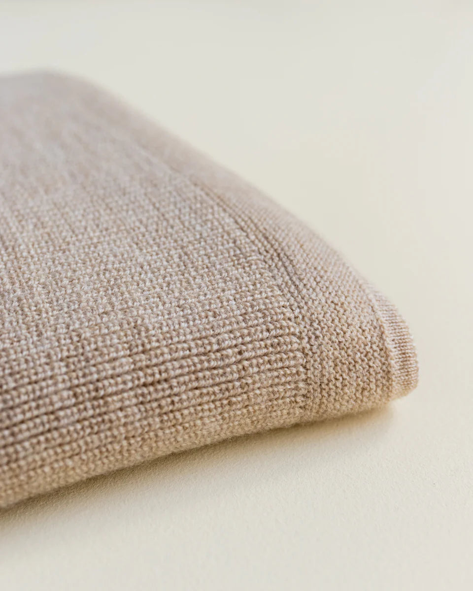 Baby Dekentje - Felix Blanket - Sand - Merinowol - HVID