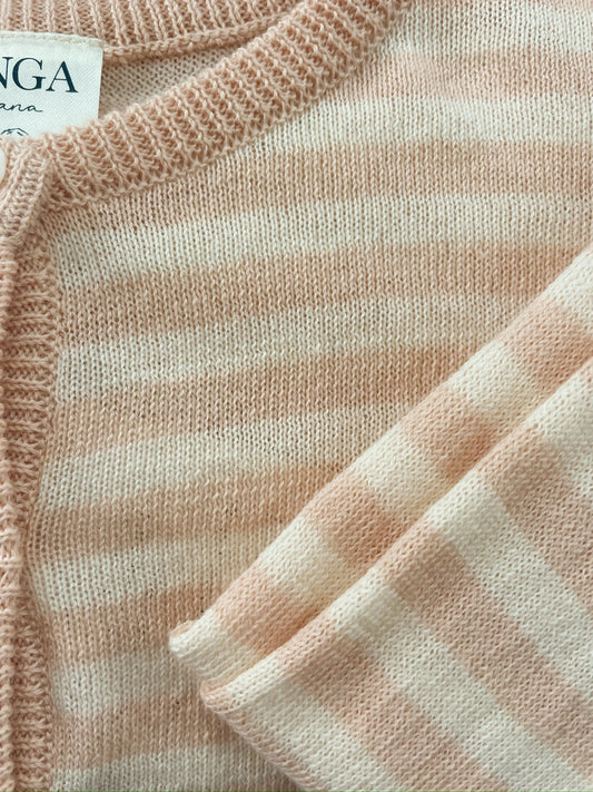 Venti Knit Cardigan - Cameo Rose - Fine Knit Cardigan - Organic Cotton - GOTS - Konges Sløjd