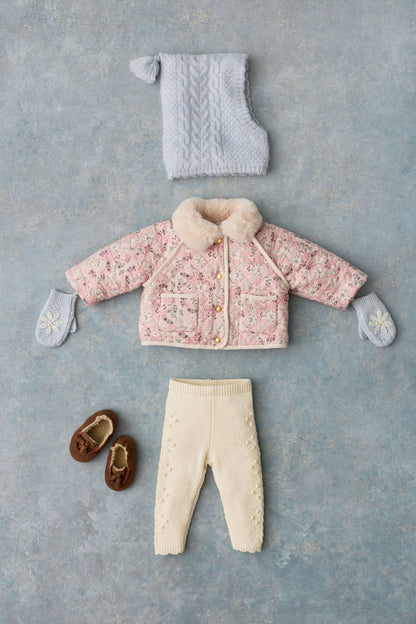 Gebreide babylegging Molda - Katoen - Cream - Louise Misha