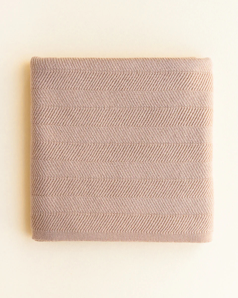 Deken Freddie - 70 x 100 cm - 100% extra fine Italiaanse merino wol - Hvid - sand