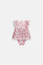 Lena Romper Dress - Organic Cotton - Cream Floral Haven - Louise Misha
