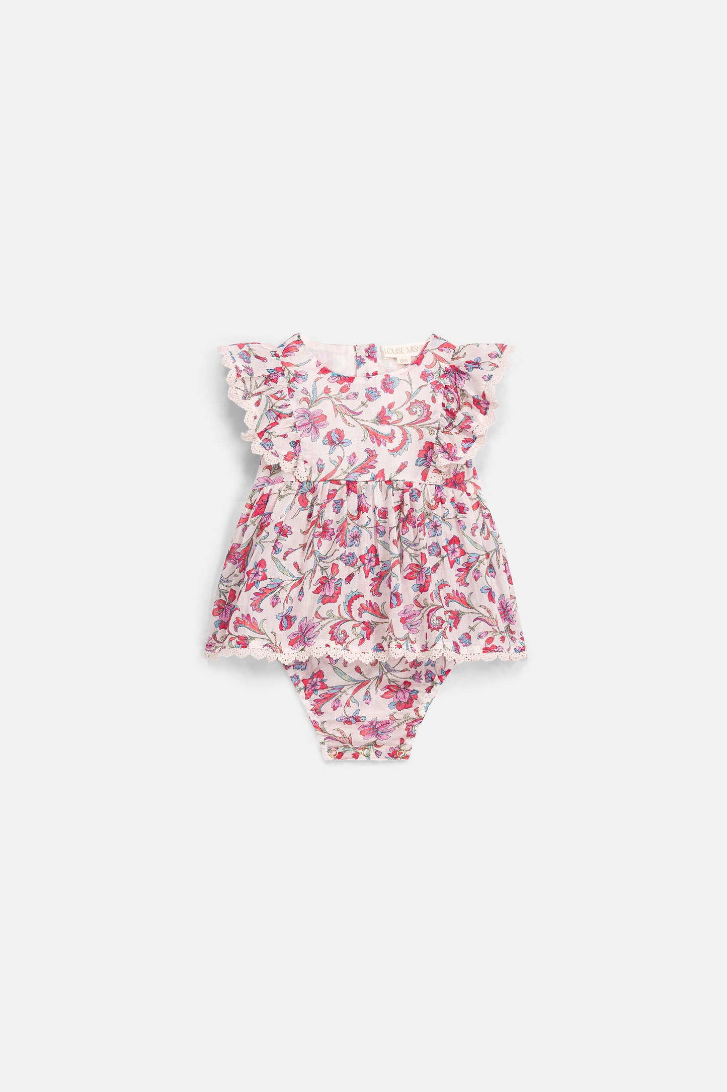 Romper jurkje Lena - Biologisch katoen - Cream Floral Haven - Louise Misha