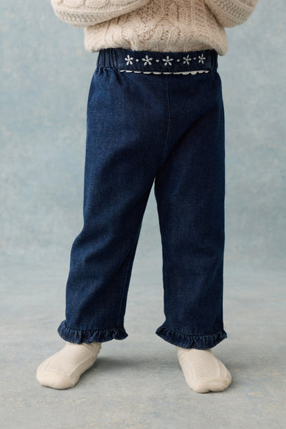 Babybroek Floflo - Katoen & lyocell denim - Indigo - Louise Misha