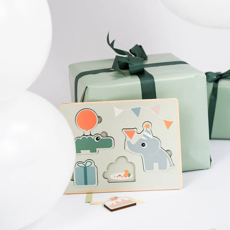 Puzzel 12+ maanden - First layer puzzle - Celebration - Colour mix - Done by Deer