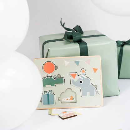 Puzzel 12+ maanden - First layer puzzle - Celebration - Colour mix - Done by Deer