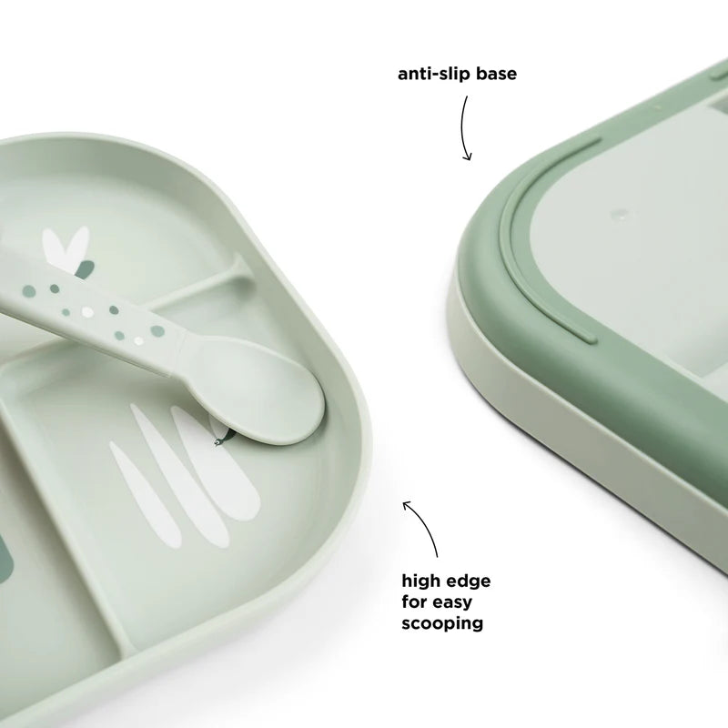Vakken bordje - Foodie compartment plate - Croco - Green - Done by Deer - productfoto - afbeelding 3