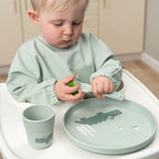 Anti slip bordje - Foodie plate - Croco - Green - Done by Deer - productfoto - afbeelding 3