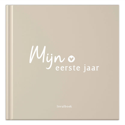 Baby invulboekje - Mijn eerste jaar – Beige - Fyllbooks