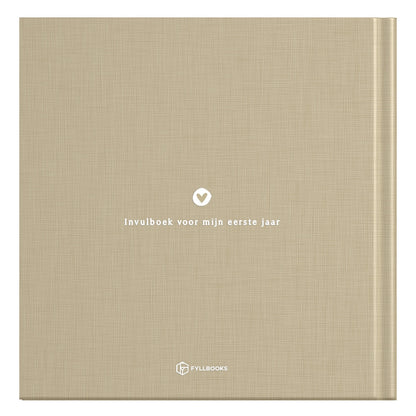 Baby invulboekje - Mijn eerste jaar – Linnen taupe - Fyllbooks