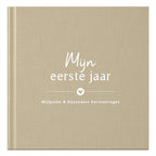 Baby invulboekje - Mijn eerste jaar - Linnen taupe - Fyllbooks - productfoto