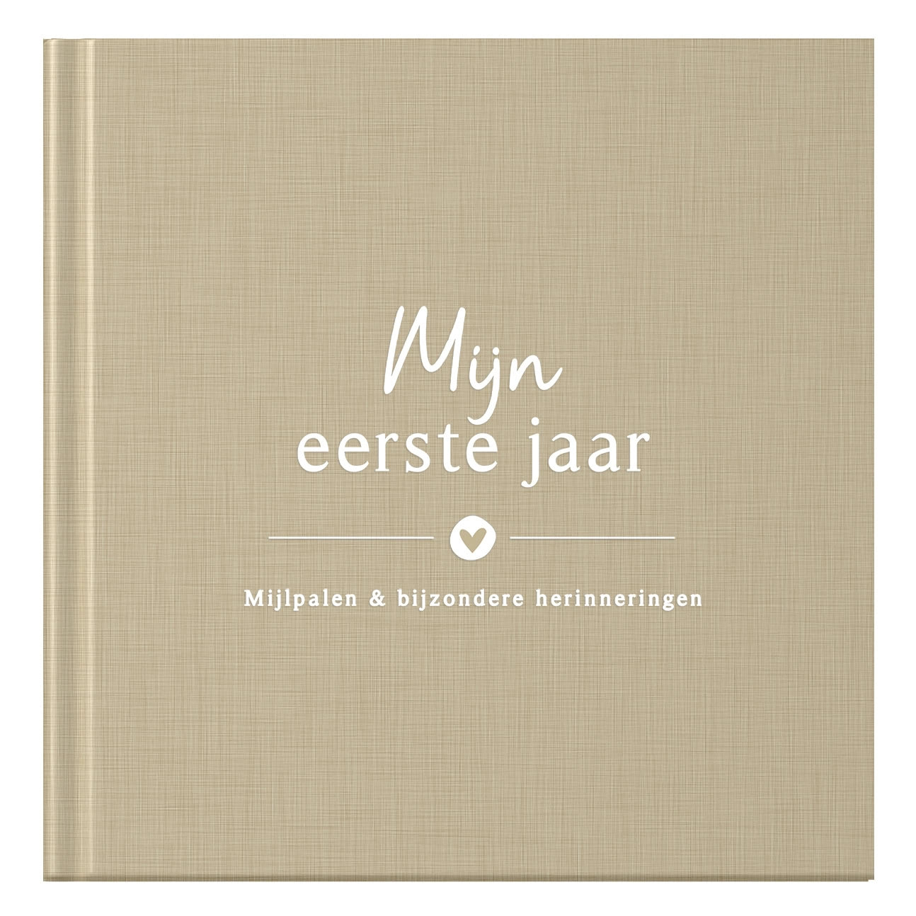 Baby invulboekje - Mijn eerste jaar - Linnen taupe - Fyllbooks - productfoto