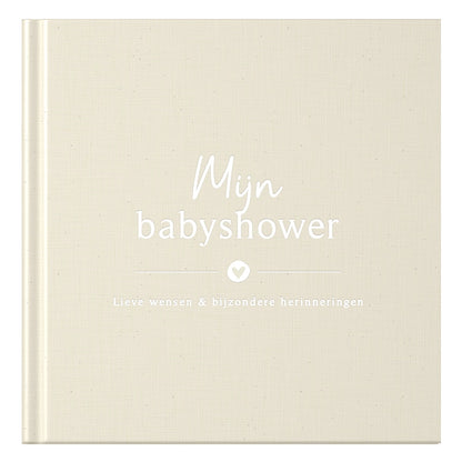Baby invulboekje - Invulboek Mijn Babyshower - Linnen Beige - Fyllbooks