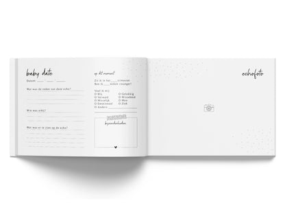Baby invulboekje - Mijn echofoto´s – Linnen Beige - Fyllbooks