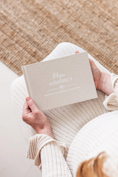 Baby invulboekje - Mijn echofoto´s – Linnen Beige - Fyllbooks