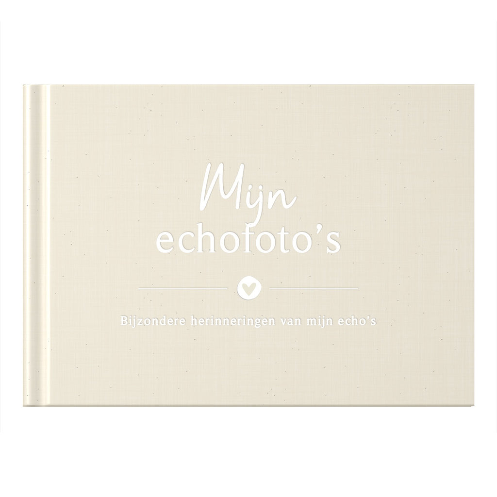 Baby invulboekje - Mijn echofoto´s - Linnen Beige - Fyllbooks - productfoto