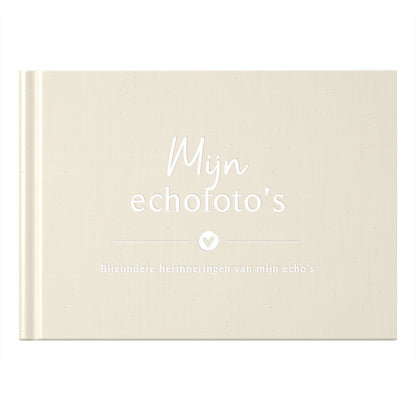Baby invulboekje - Mijn echofoto´s – Linnen Beige - Fyllbooks