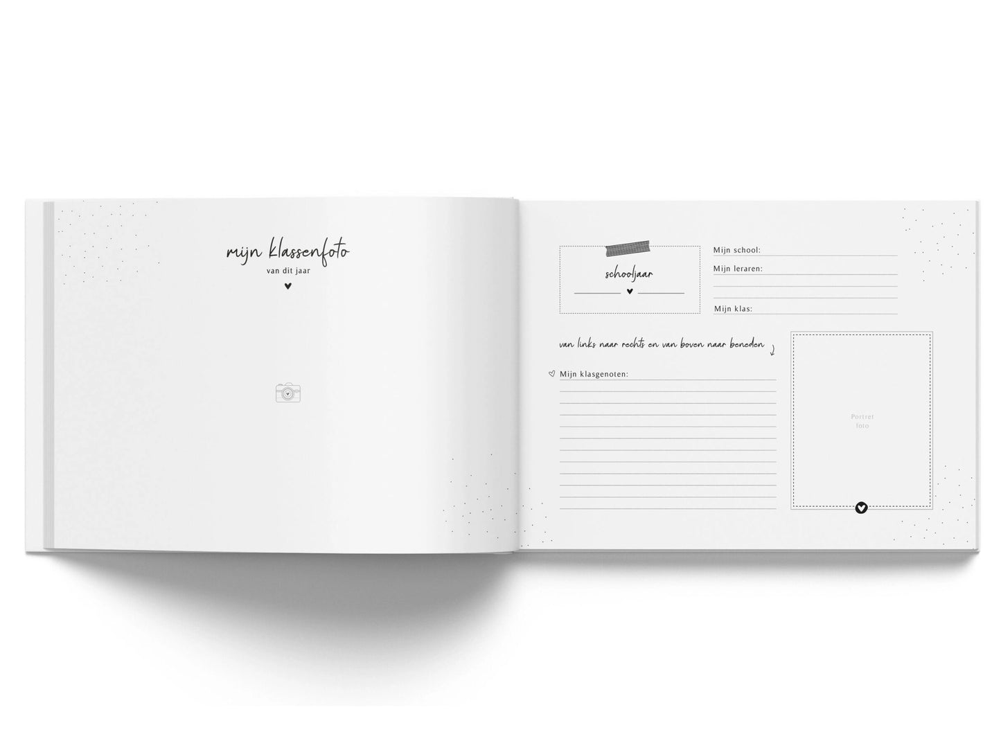 Invulboekje - Mijn schoolfoto´s boekje - Linnen beige - Fyllbooks