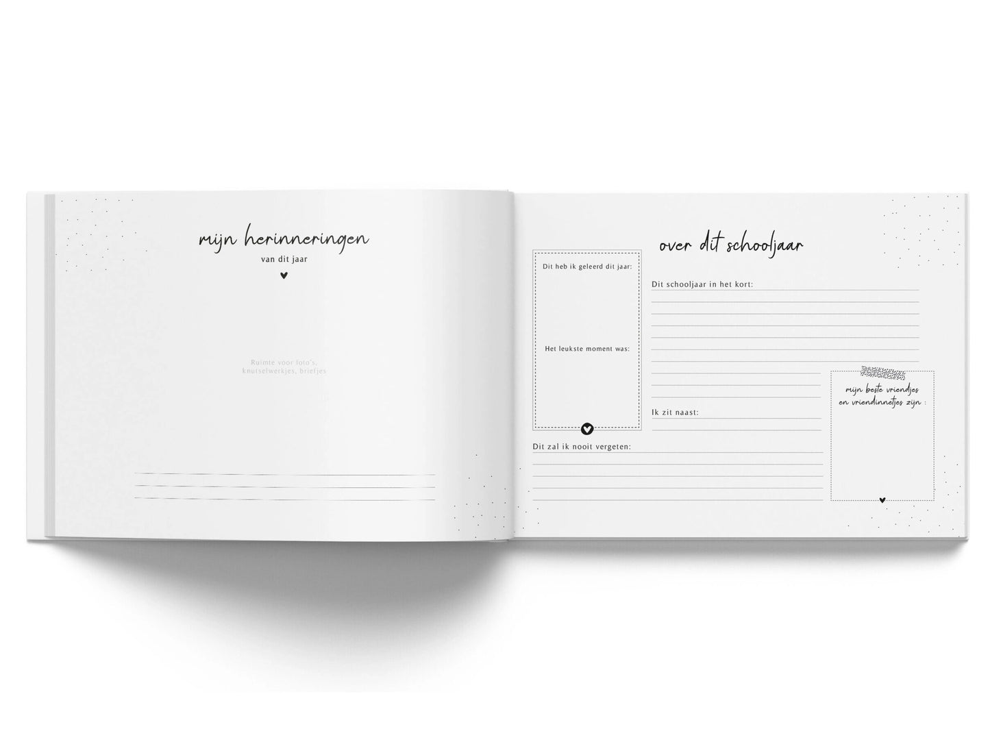 Invulboekje - Mijn schoolfoto´s boekje - Linnen beige - Fyllbooks