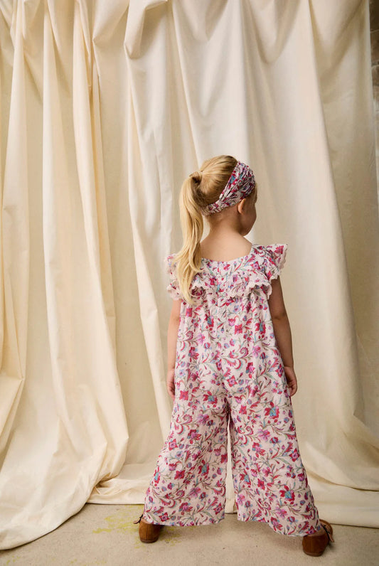 Jumpsuit - Overall Irma - Biologisch katoen - Cream Floral Haven - Louise Misha