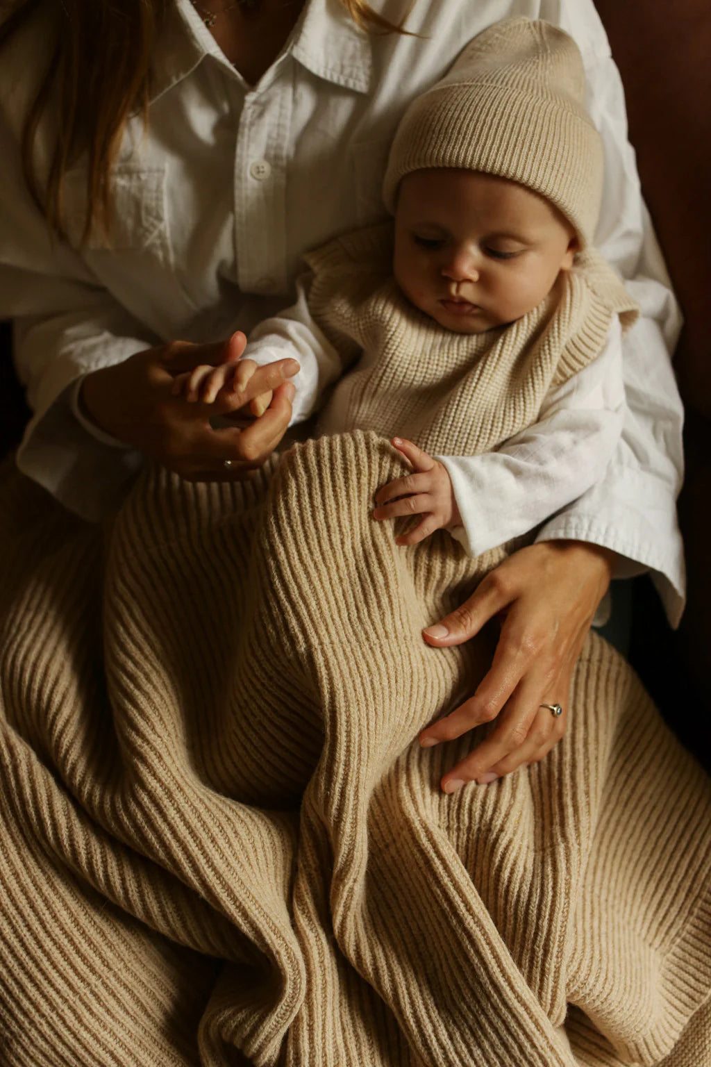 Deken Gaston - 100x140 cm - Ledikant deken - Merino lamswol - HVID - sfeerbeeld