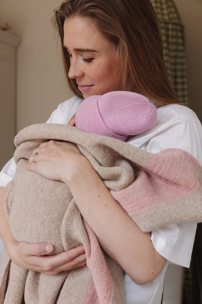 Gebreid mutsje - Fonzie newborn - Merino wol - HVID