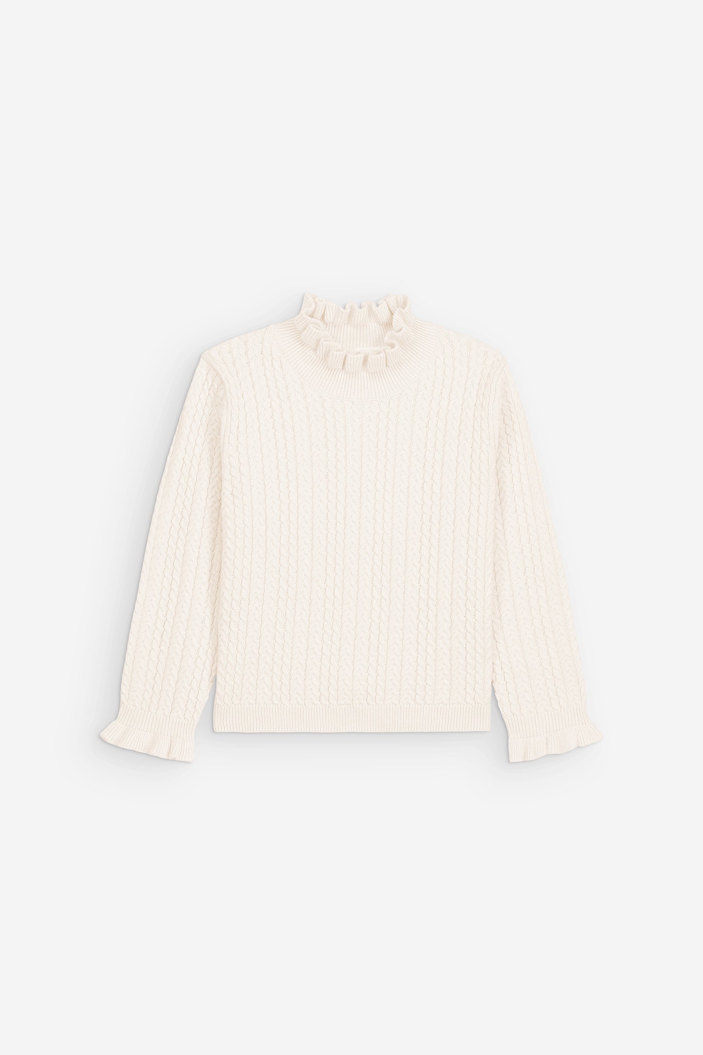 Gebreide trui Java - Katoen & wol - Cream - Louise Misha