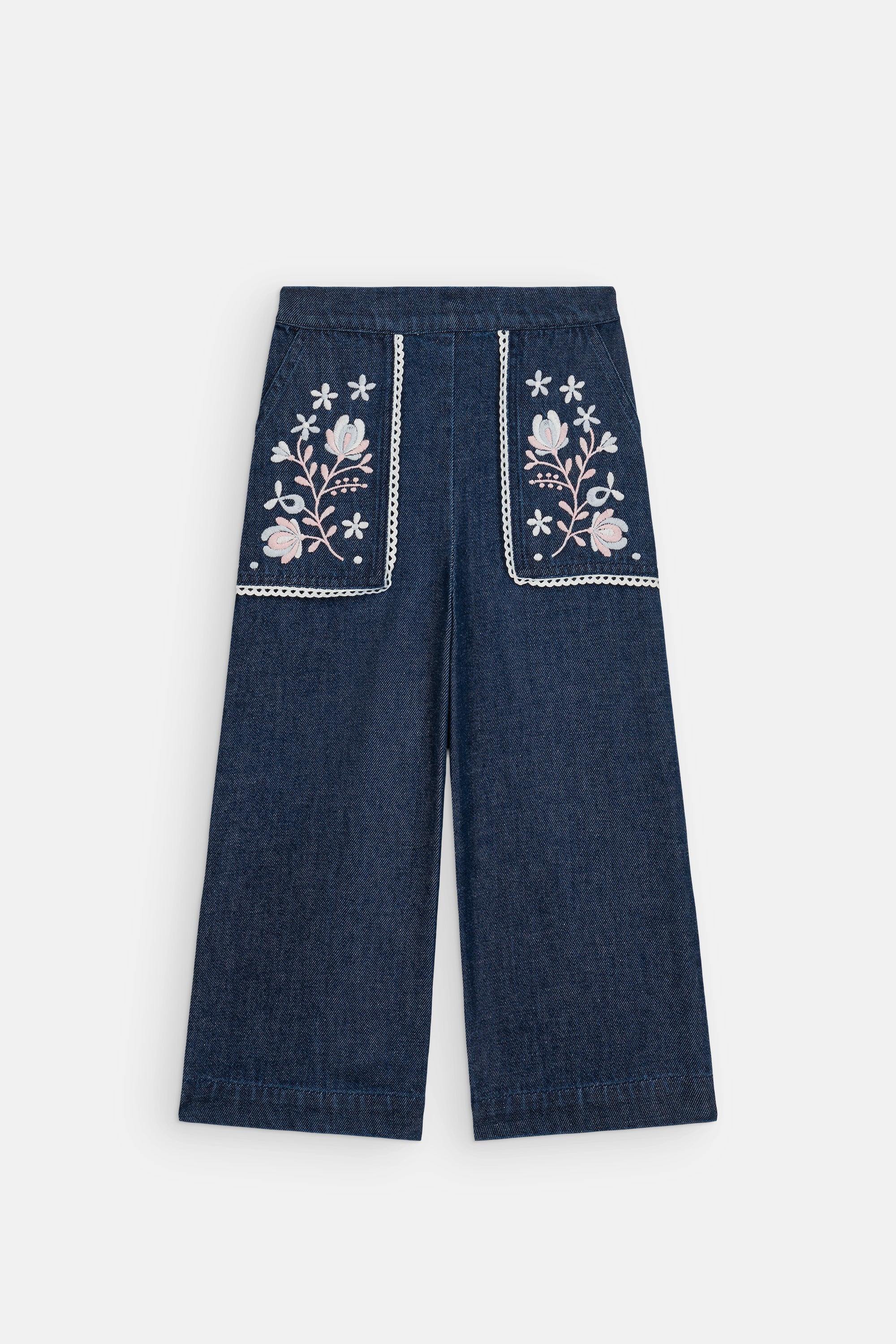 Broek Flofi met borduursels - Indigo - Louise Misha - productfoto