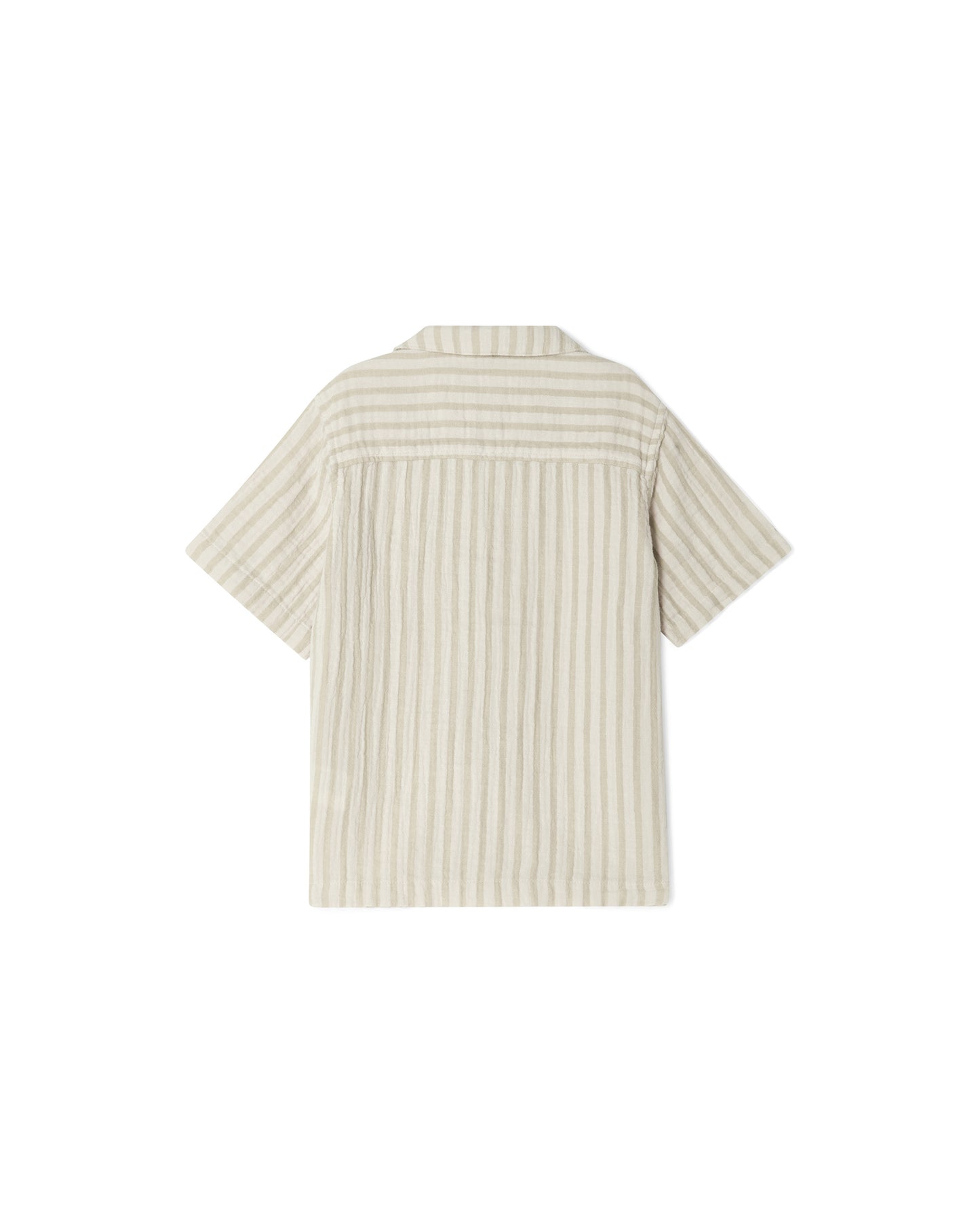 Garbo&Friends - Muslin Shirt - Korte mouwen shirt- 100% biologisch katoen - achterkant