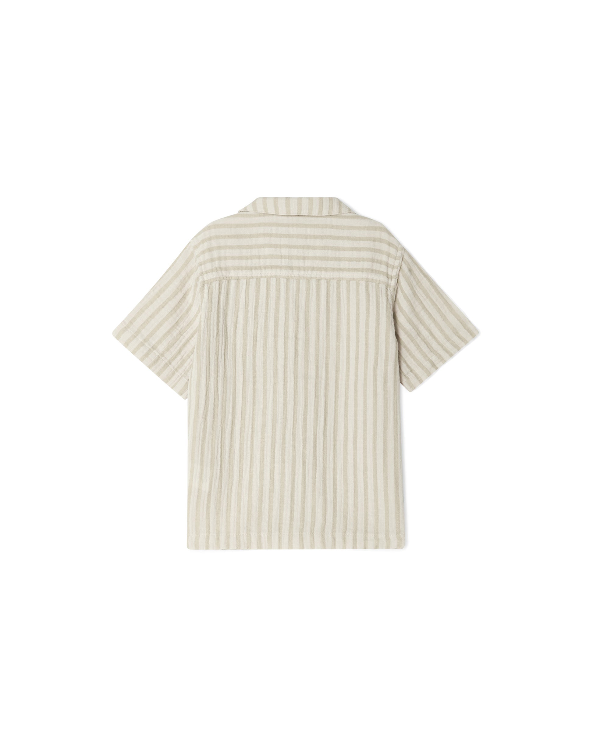 Garbo&Friends - Muslin Shirt - Korte mouwen shirt- 100% biologisch katoen - achterkant