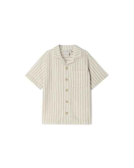 Garbo&Friends - Muslin Shirt - Korte mouwen shirt- 100% biologisch katoen - voorkant