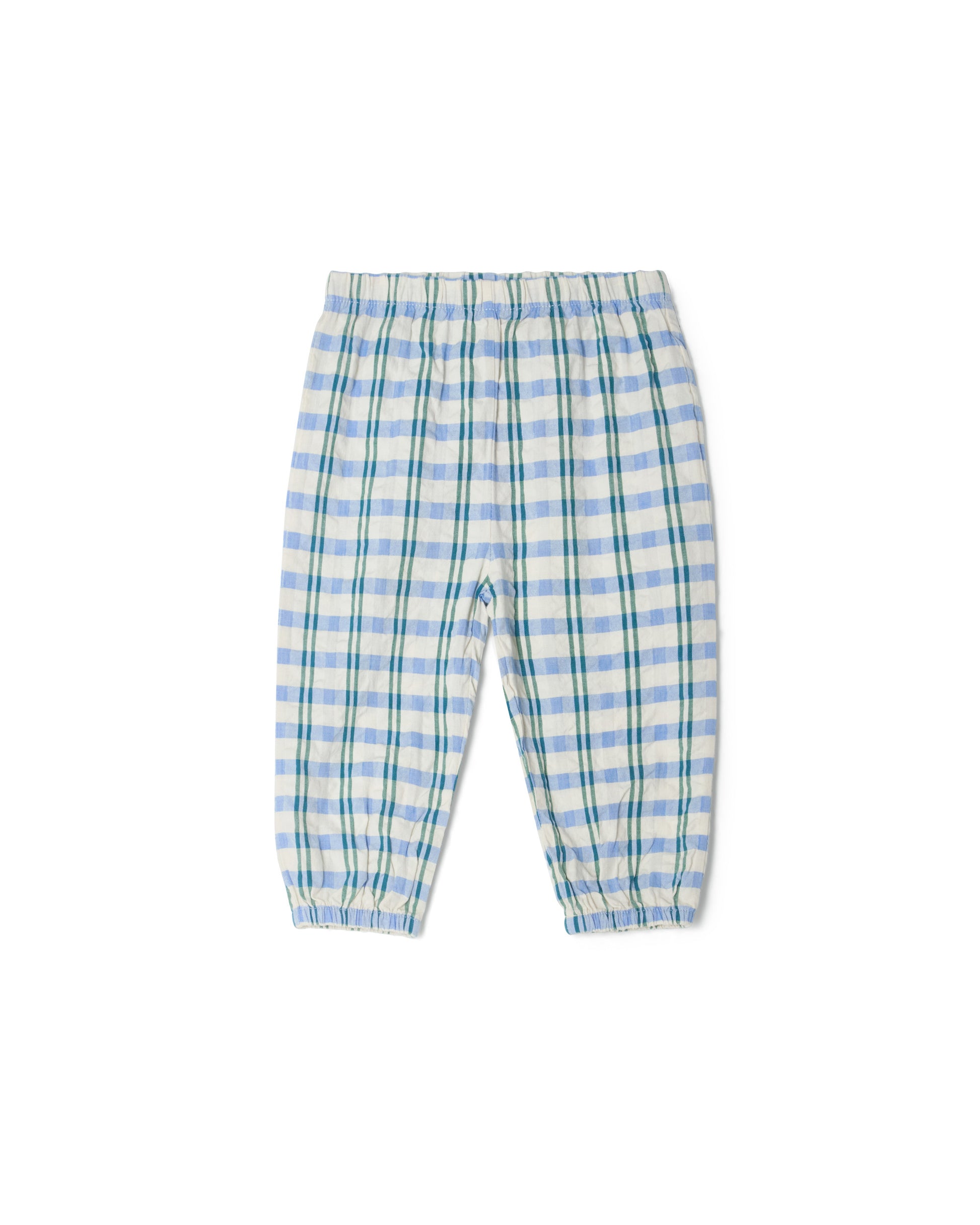 Garbo&Friends - Seersucker Trousers Baby Check mar - Broekje - voorkant
