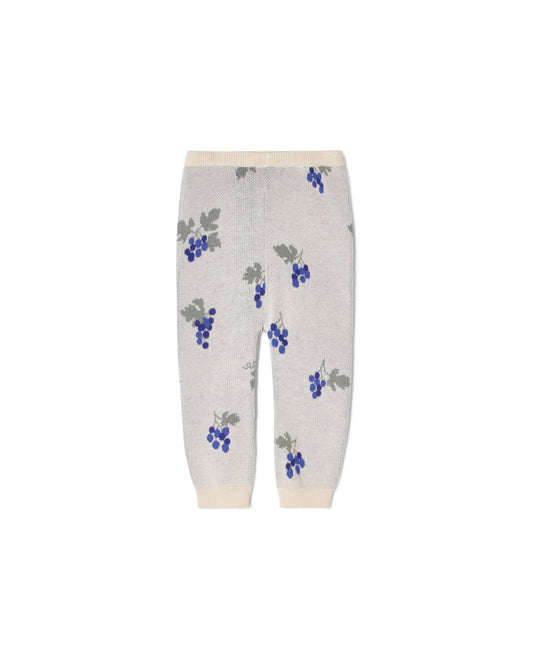 Garbo&Friends - Knitted Trousers Grapes Ecru -  Babybroekje - 100% bio katoen - voorkant