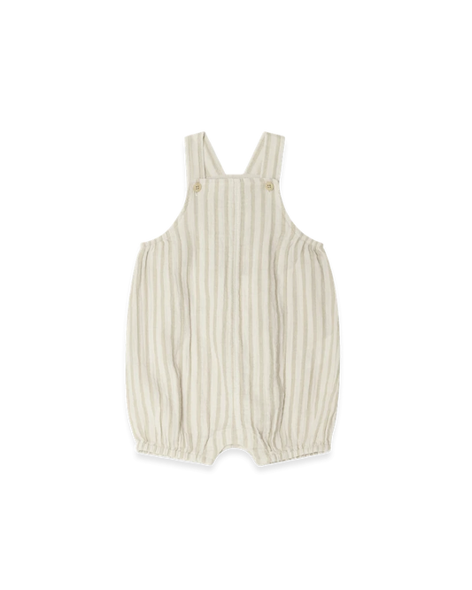 Garbo&Friends - Muslin Dungarees Stripe Pebble - Tuinbroekje - voorkant