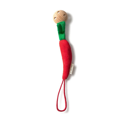 Speenkoord hete peper - Charly the Chili Pacifier Clip - Katoen - Oli & Carol