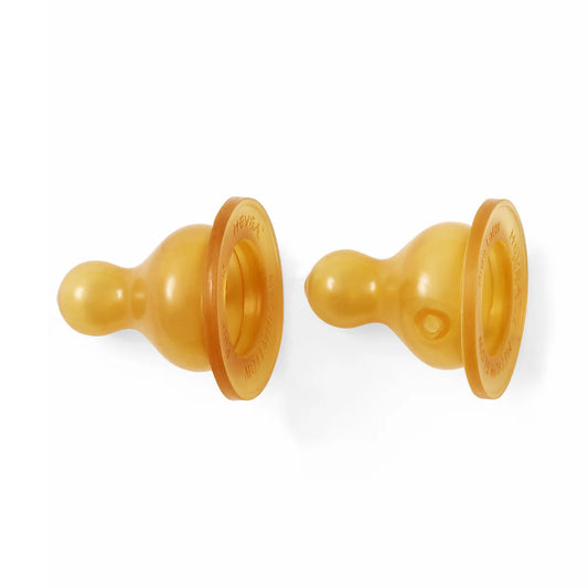 2-pack speentjes voor babyfles - Standard Neck Baby Glass Bottle Nipples - Natuurrubber - Hevea