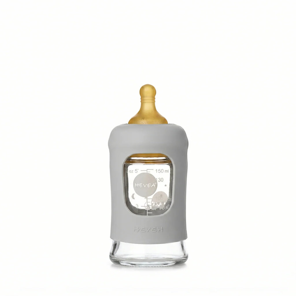 Glazen babyfles - Wide Neck met beschermhoes 150 ml - HEVEA - productfoto - afbeelding 4