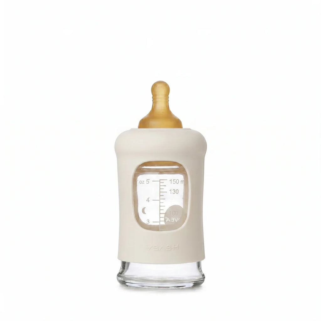Glazen babyfles - Wide Neck met beschermhoes 150 ml - HEVEA - productfoto - afbeelding 2