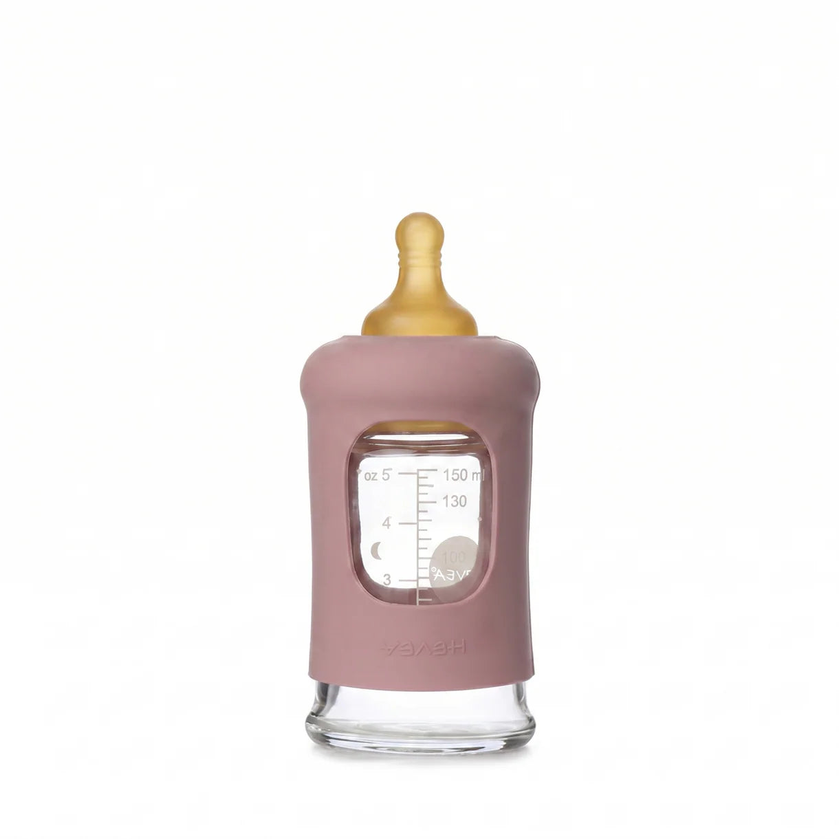 Glazen babyfles - Wide Neck met beschermhoes 150 ml - HEVEA - productfoto - afbeelding 3
