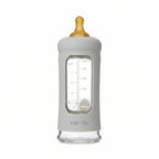 Glazen babyfles - Wide Neck met sleeve/beschermhoes - Glas & natuurrubber - HEVEA - productfoto - afbeelding 5