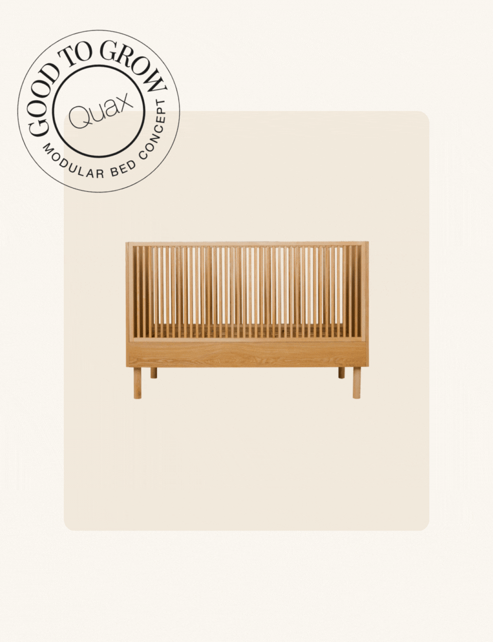 Hai No Ki Meegroeibed - 140 x 70 cm - Natural Ash - Quax - productfoto - afbeelding 3