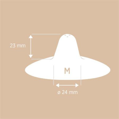 HEVEA 2-pack Nipple Shield Medium - Tepel beschermer - 100% natuurlijk rubber