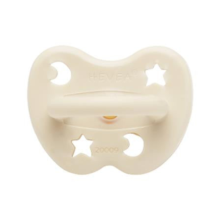HEVEA - Pacifier Milky White Round - Speen - 100% natuurlijk rubber - voorkant