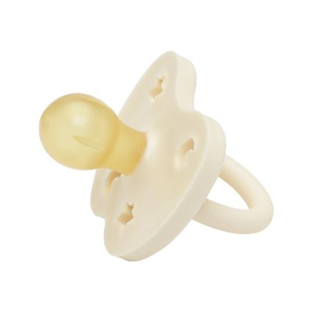 HEVEA - Pacifier Milky White Round - Speen - 100% natuurlijk rubber - zijkant