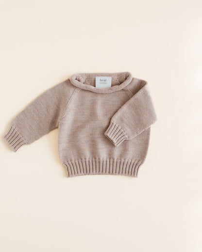 Sweater Georgette -Babytruitje - Sand - Merinowol - HVID 
