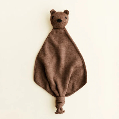 Knuffeldoekje Teddy Tokki - Mocha/bruin - Merinowol - HVID