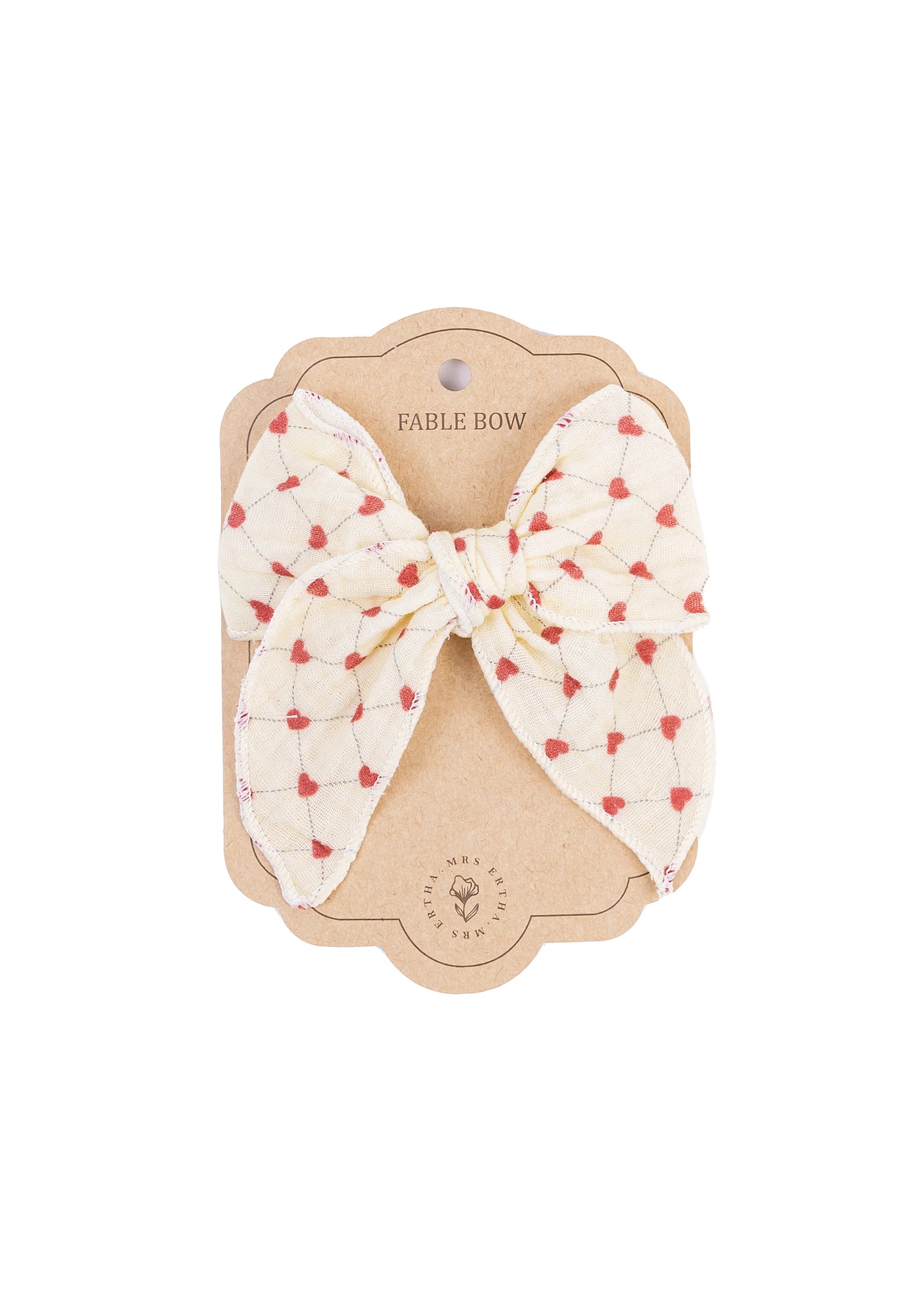 Haarknipje strik - Biologisch katoen - Lovely Roots - Mrs Ertha