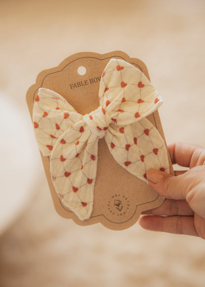 Haarknipje strik - Biologisch katoen - Lovely Roots - Mrs Ertha