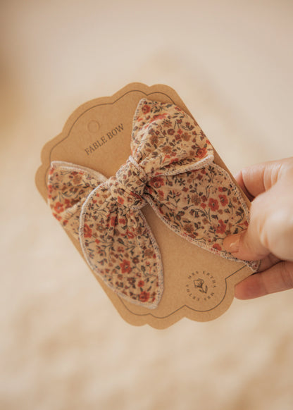 Haarknipje strik - Biologisch katoen - Magic garden - Mrs Ertha